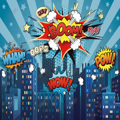 Gatsby Superhero Cityscape Photography Backdrop Gbsx-00352 - Gatsby Backdrop