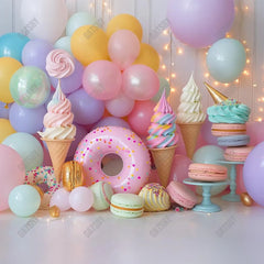 Gatsby Sweet Donuts Balloons Photography Backdrop Gbsx-00509 - Gatsby Backdrop