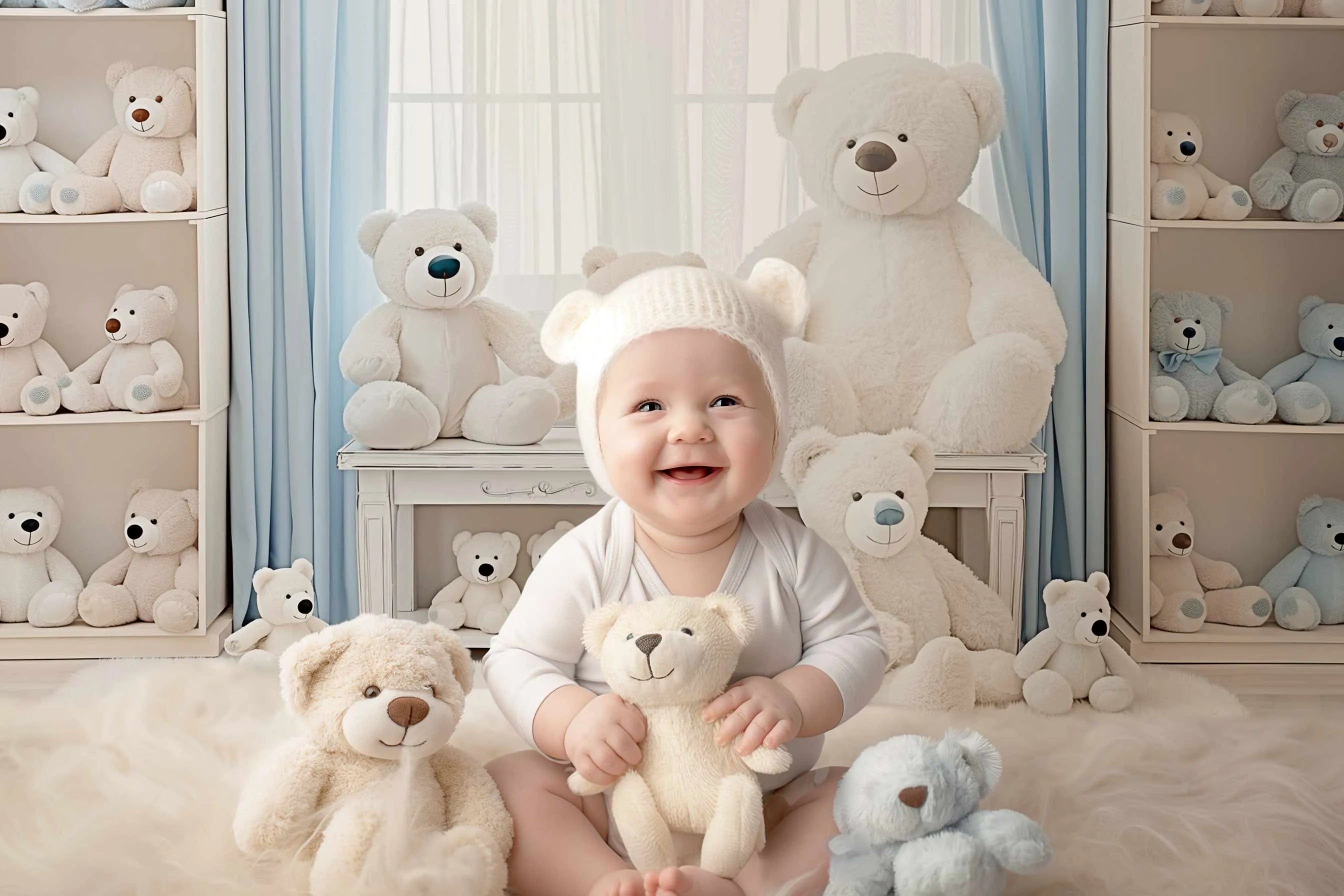 Gatsby Teddies Window Room Photography Backdrop Gbsx-00464 - Gatsby Backdrop