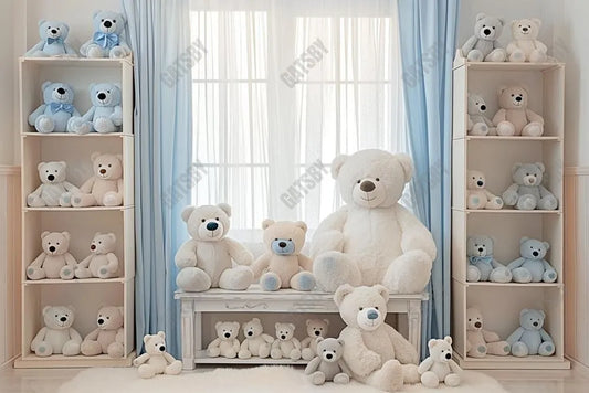 Gatsby Teddies Window Room Photography Backdrop Gbsx-00464 - Gatsby Backdrop