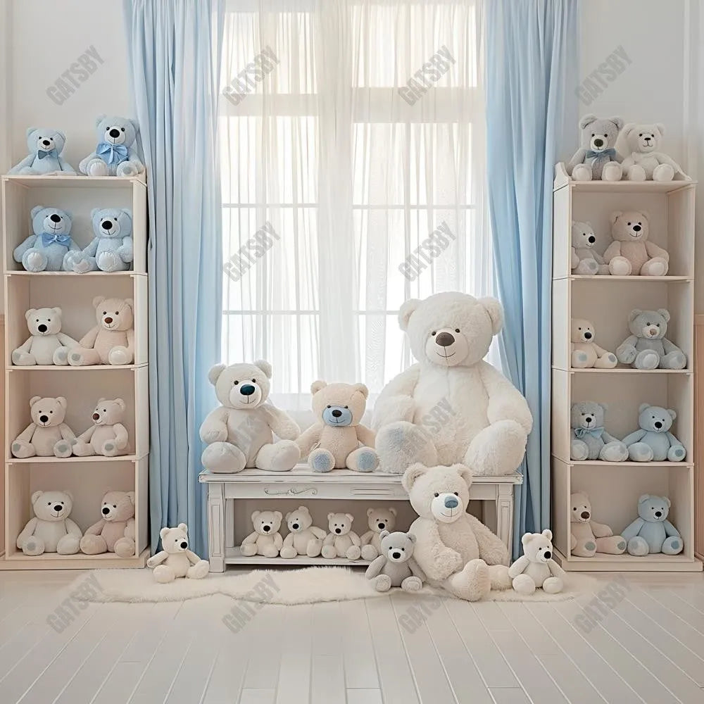 Gatsby Teddies Window Room Photography Backdrop Gbsx-00464 - Gatsby Backdrop