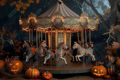 Gatsby The Spookiest Show Carousel Photography Backdrop Gbsx-00995 - Gatsby Backdrop