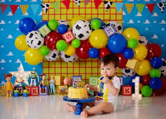 Gatsby Toy Theme Cake Smash Photography Backdrop Gbsx-00927 - Gatsby Backdrop