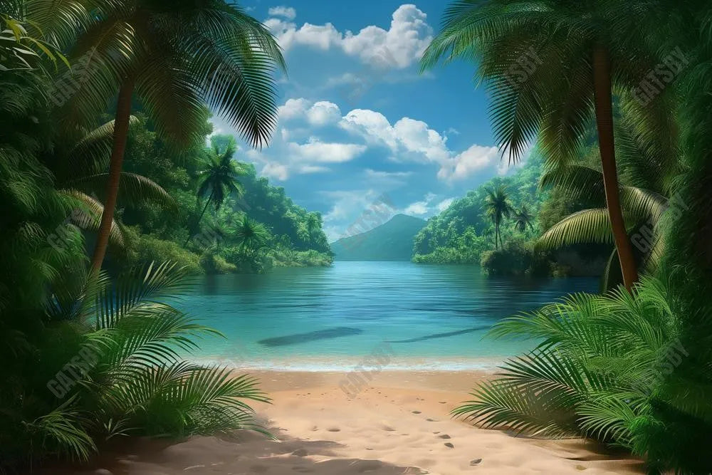 Gatsby Tropical Holiday Beach Photography Backdrop GBSX-00135 - Gatsby Backdrop