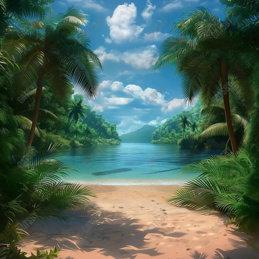 Gatsby Tropical Holiday Beach Photography Backdrop GBSX-00135 - Gatsby Backdrop