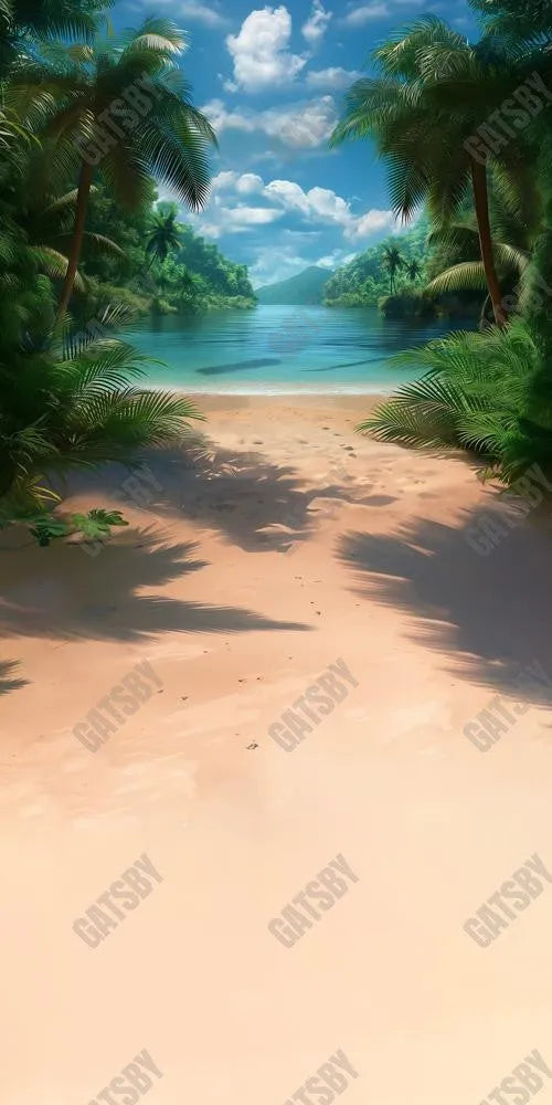 Gatsby Tropical Holiday Beach Photography Backdrop GBSX-00136 - Gatsby Backdrop