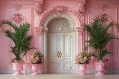 Gatsby Tropical Pink Door Photography Backdrop Gbsx-00313 - Gatsby Backdrop