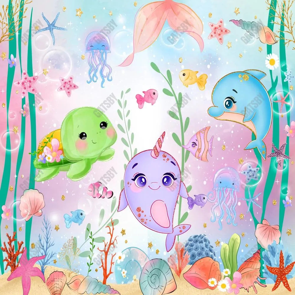 Gatsby Under The Sea Animals Photography Backdrop GBSX-00017 - Gatsby Backdrop