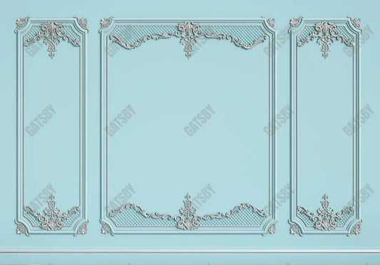 Gatsby Vintage Blue Panel Wall Photography Backdrop Gbsx-00676 - Gatsby Backdrop