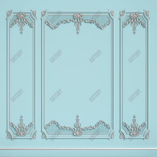 Gatsby Vintage Blue Panel Wall Photography Backdrop Gbsx-00676 - Gatsby Backdrop