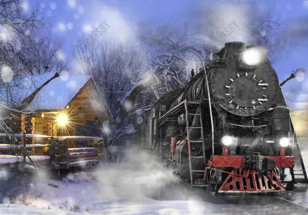Red Train Backdrop Gatsby Vintage Steam Train Photography Backdrop Gbsx-01070 – Gatsby ...