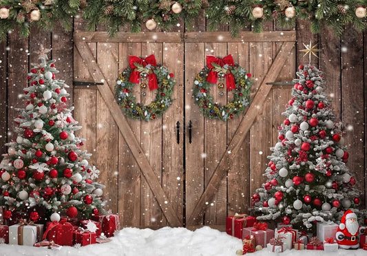 Gatsby Winter Rustic Barn Door Photography Backdrop GBSX-00060 - Gatsby Backdrop