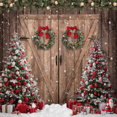 Gatsby Winter Rustic Barn Door Photography Backdrop GBSX-00060 - Gatsby Backdrop