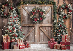 Gatsby Winter Rustic Barn Door Photography Backdrop GBSX-00061 - Gatsby Backdrop