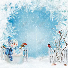 Gatsby Winter Snowman Photography Backdrop Gbsx-00681 - Gatsby Backdrop