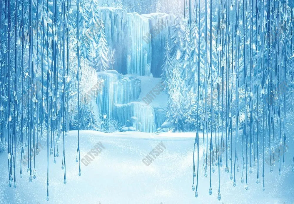 Gatsby Winter Waterfall Photography Backdrop Gbsx-00727 - Gatsby Backdrop