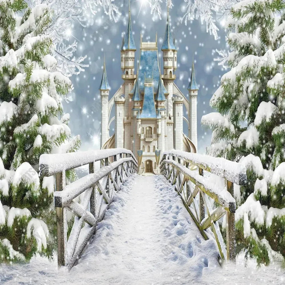 Gatsby Winter Wonderland Kingdom Princess Castle Photography Backdrop Gbsx-01065 - Gatsby Backdrop