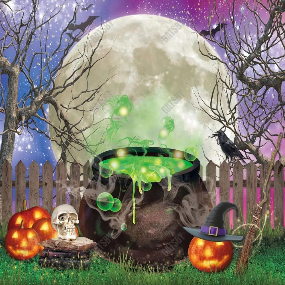 Gatsby Witch Magical Cauldron Photography Backdrop Gbsx-00604 - Gatsby Backdrop