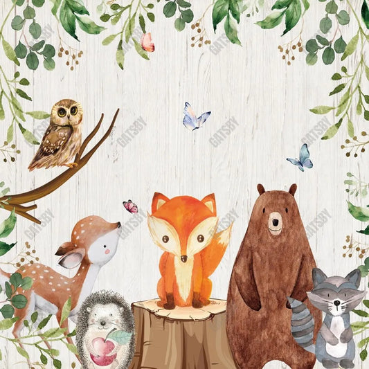 Gatsby Woodland Animals Photography Backdrop Gbsx-00585 - Gatsby Backdrop