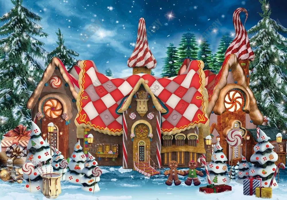 Gingerbread Land Backdrop - Gatsby Backdrop