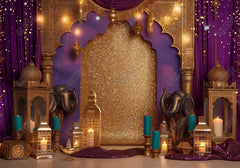 Golden Palace Arabic Princess Purple Backdrop - Gatsby Backdrop