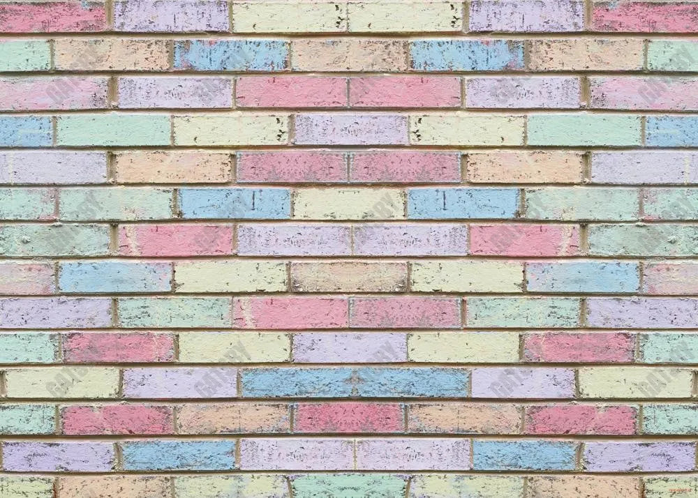 Graffiti Colourful Brick Wall Backdrop - Gatsby Backdrop