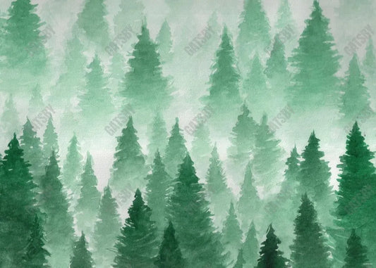 Green Oil Painting Forest Backdrop - Gatsby Backdrop