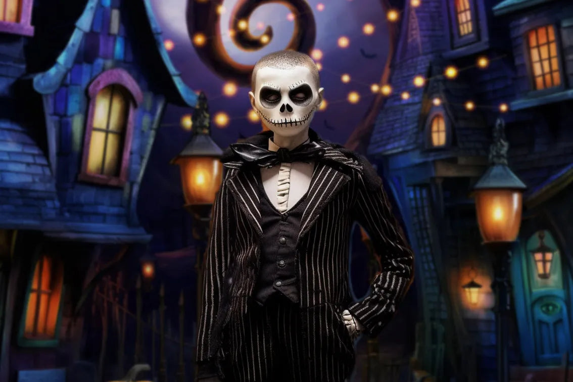 Halloween Nightmare Town Backdrop - Gatsby Backdrop