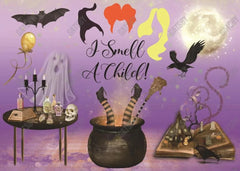 Halloween Witch Sisters Themed Party Backdrop - Gatsby Backdrop