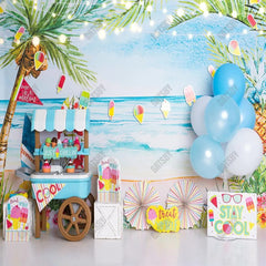 Ice Cream Cake Smash Photography Backdrop GBSX-99796 - Gatsby Backdrop