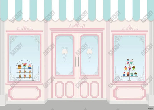 Ice Cream Parlor Shop Backdrop - Gatsby Backdrop