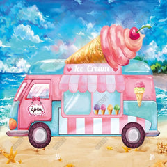 Ice Cream Truck Photography Backdrop GBSX-99800 - Gatsby Backdrop