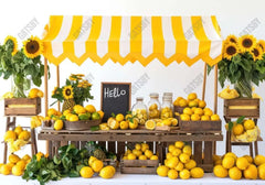 Lemon SunFlower Stall Backdrop - Gatsby Backdrop