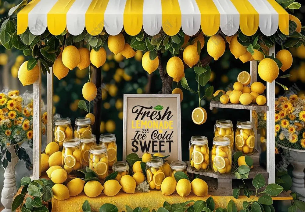 Lemonade Shop Photography Backdrop Ym8T-B0427 - Gatsby Backdrop