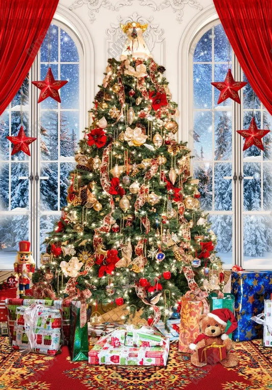 Luxury Christmas Tree Photography Backdrop GBSX-99810 - Gatsby Backdrop