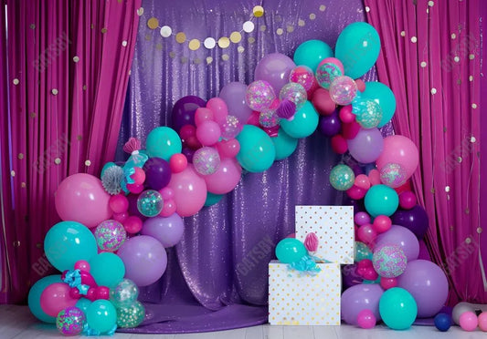 Mermaid Party Decor Balloon Garland Backdrop - Gatsby Backdrop