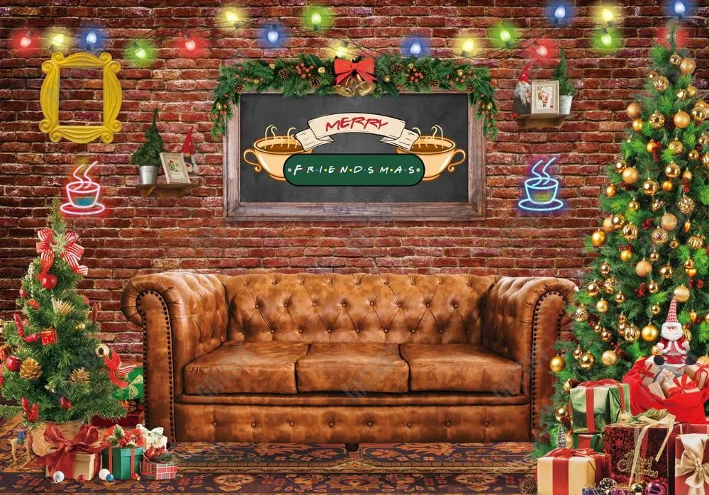 Merry Friendsmas Photography Backdrop GBSX-99815 - Gatsby Backdrop