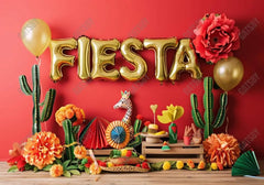 Mexican Fiesta Party Red Background Backdrop - Gatsby Backdrop