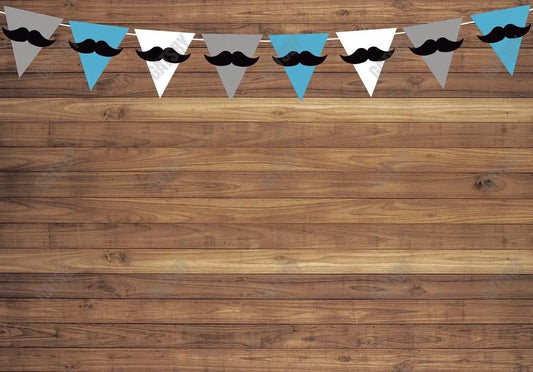 Moustache Wood Backdrop Ubd-00060 - Gatsby Backdrop