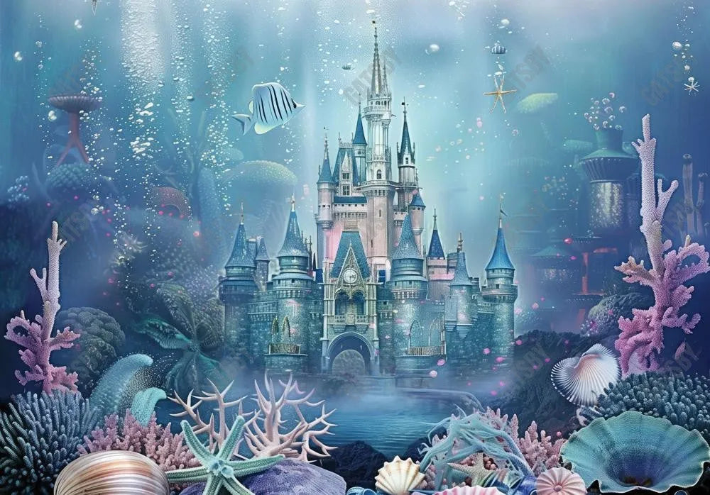 Mysterious Undersea Castle Backdrop - Gatsby Backdrop