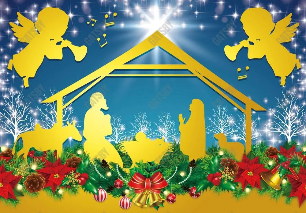 Nativity Of Jesus Photography Backdrop GBSX-99833 - Gatsby Backdrop