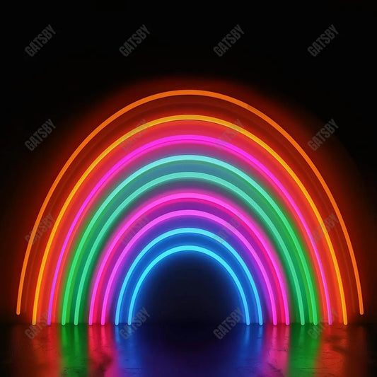 Neon Abstract Rainbow Photography Backdrop GBSX-99834 - Gatsby Backdrop