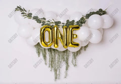 One Birthday Garland Photography Backdrop GBSX-99838 - Gatsby Backdrop