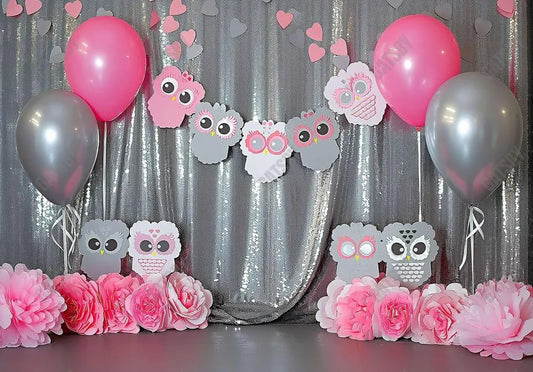 Owls Baby Photography Backdrop Ym8L-B0380 - Gatsby Backdrop
