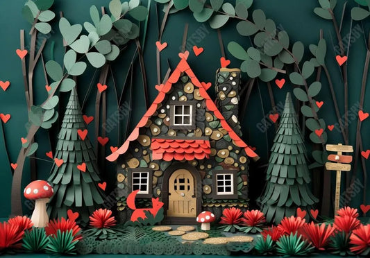 Papercut Forest Fairy House Backdrop - Gatsby Backdrop