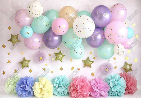 Pastel Balloons Photography Backdrop Ym8G-B0394 - Gatsby Backdrop