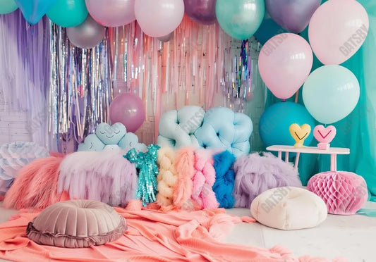 Pastel Sleepover Party Decor Backdrop - Gatsby Backdrop