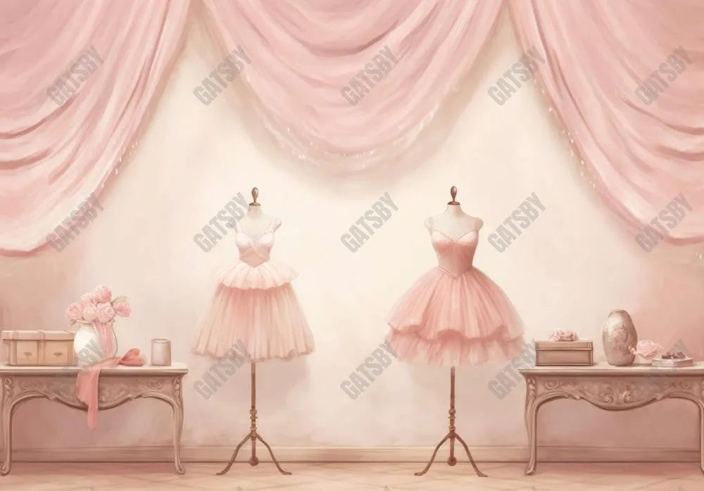 Pink Ballet Dancer Room Backdrop - Gatsby Backdrop