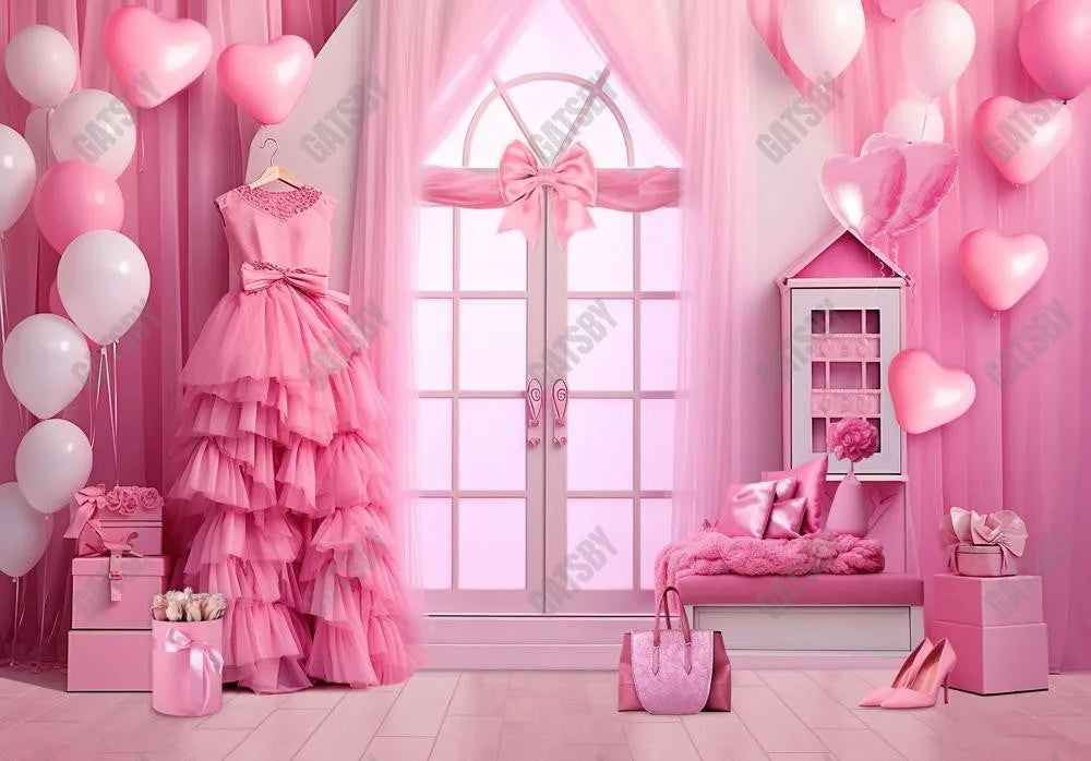 Pink Fashion Doll Room Backdrop - Gatsby Backdrop