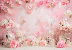 Pink Floral Backdrop - Gatsby Backdrop